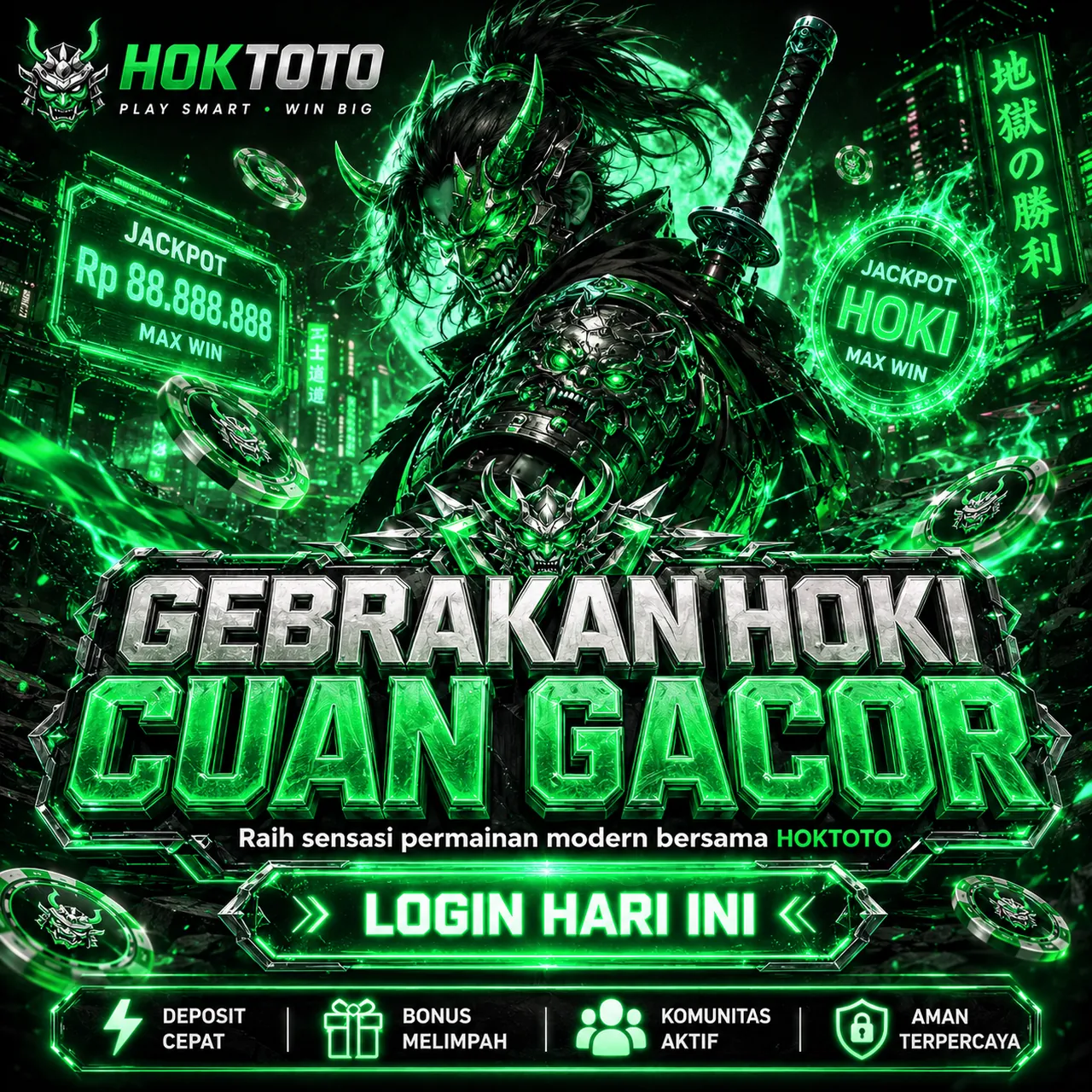Banner HOKTOTO hoktotoapkonline.shop bertema slot gacor dengan sorotan rtp slot hari ini